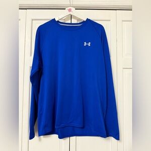 Under Armour Men’s Large Loose Fit Royal Blue Long T-Shirt Athleisure Heatgear